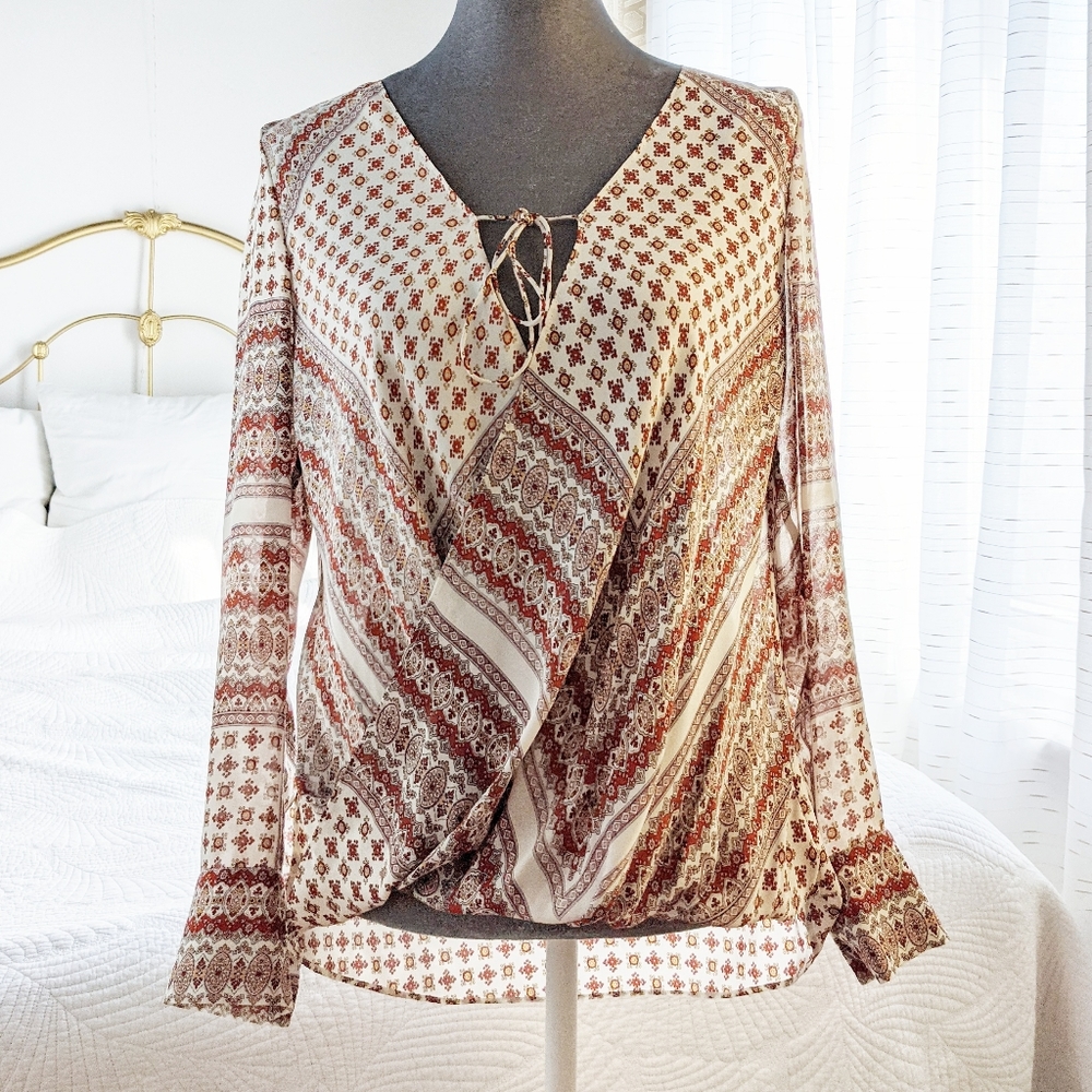 Derek Lam 10 Crosby silky print top